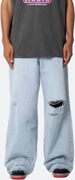 mnml Baggy Rave Ripped Wide Leg Jeans