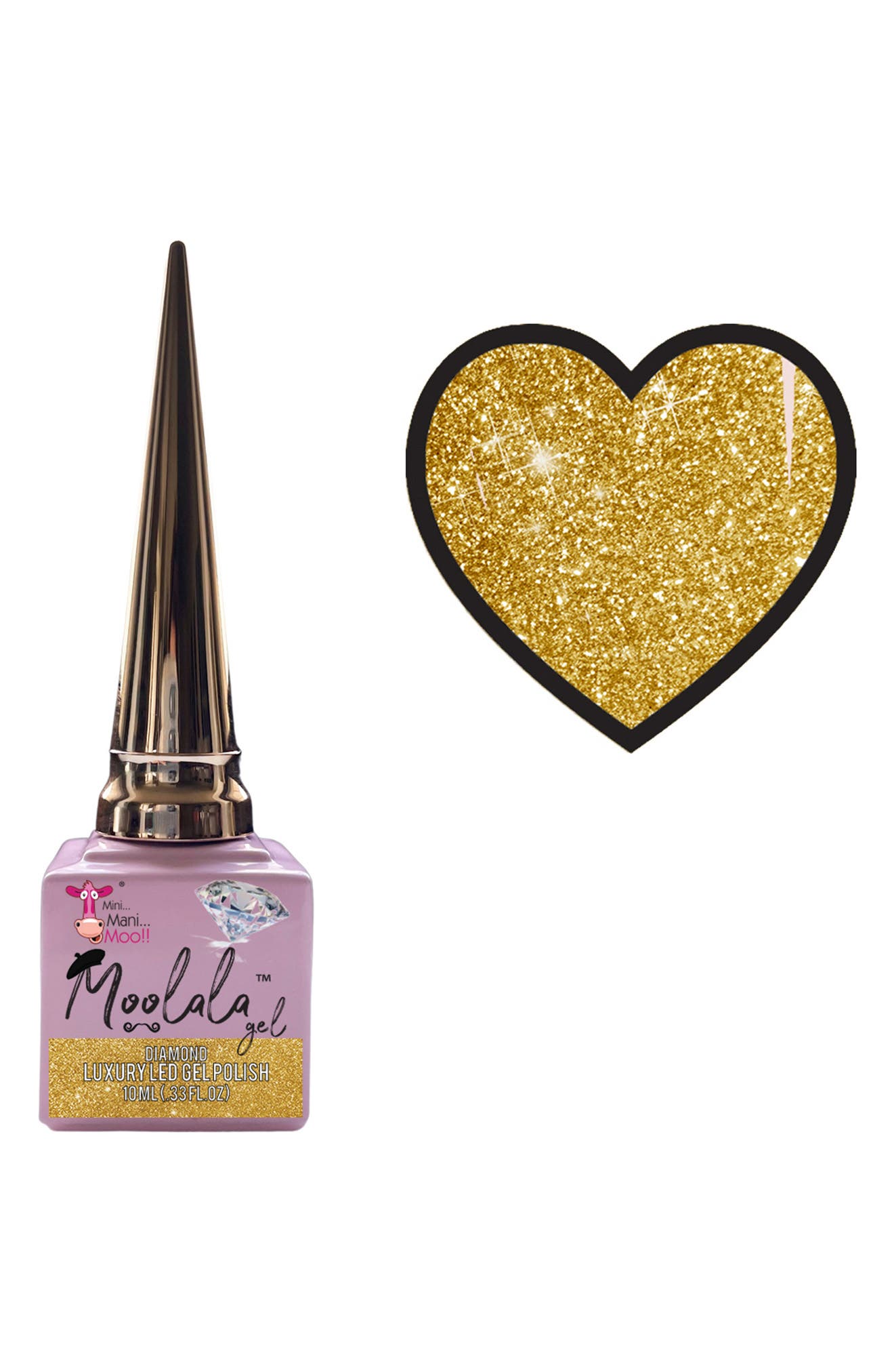 MINI MANI MOO Moolala Diamond Dust Gel Polish - Gold (Women ...