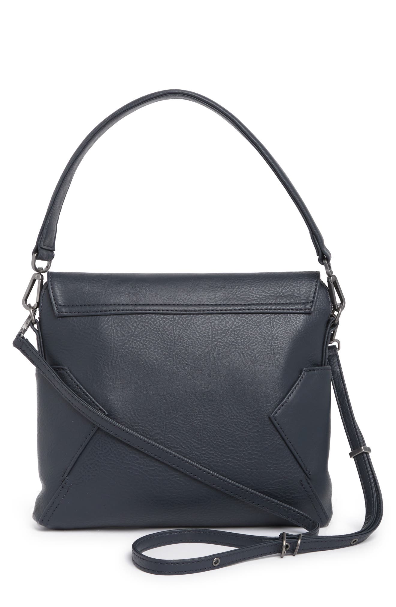 'Minka' Faux Leather Shoulder Bag, Alternate, color, INK