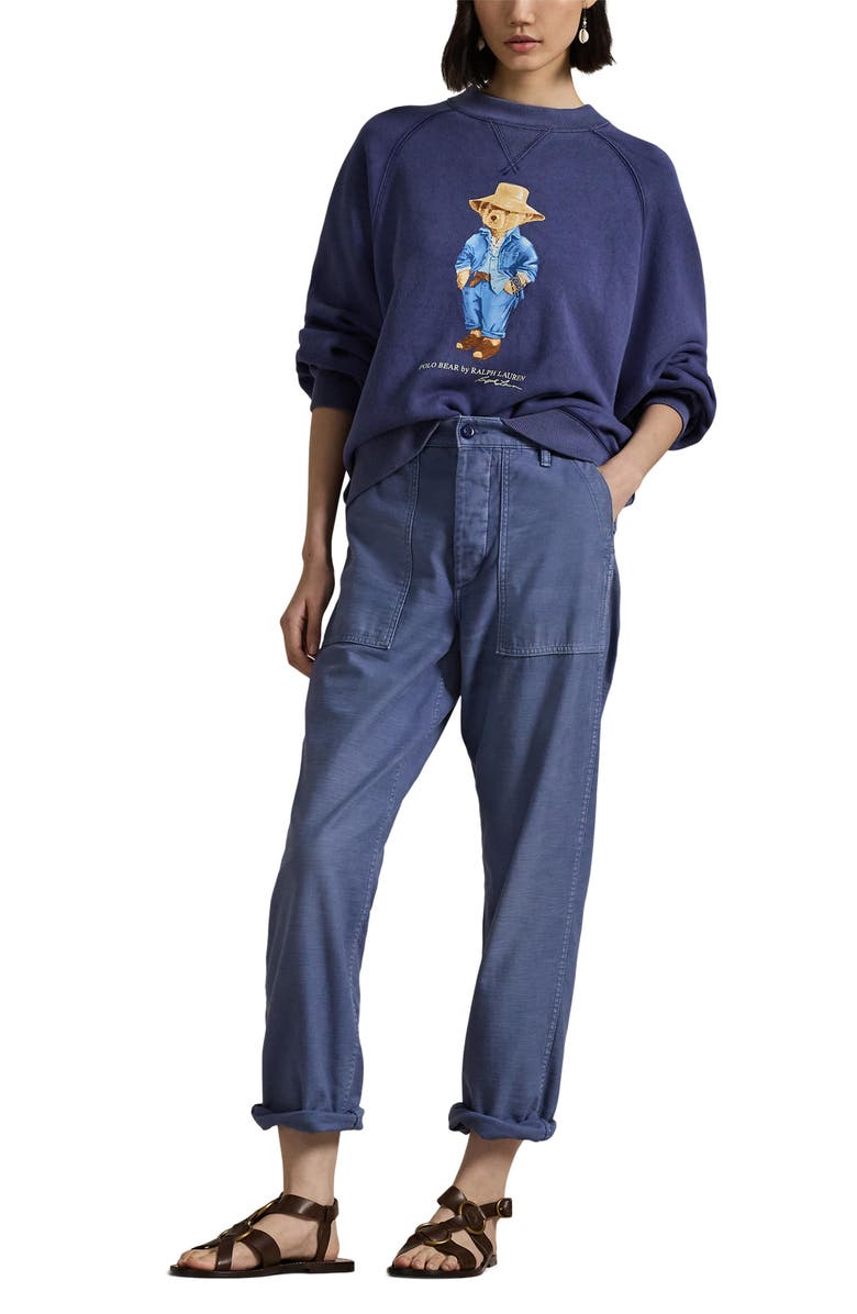 Polo Ralph Lauren Bear Oversize Graphic Sweatshirt, Alternate, color, 