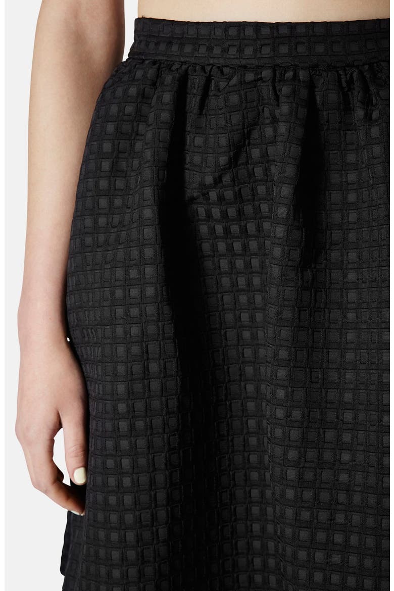 Textured A-Line Skirt, Alternate, color, BLACK