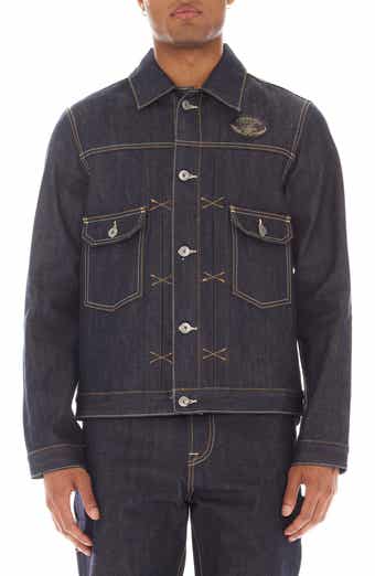 Cult of Individuality Embroidered Denim Trucker Jacket