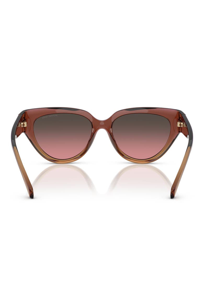 55mm Gradient Cat Eye Sunglasses, Alternate, color, DUSTY ROSE BROWN / BROWN ROSE