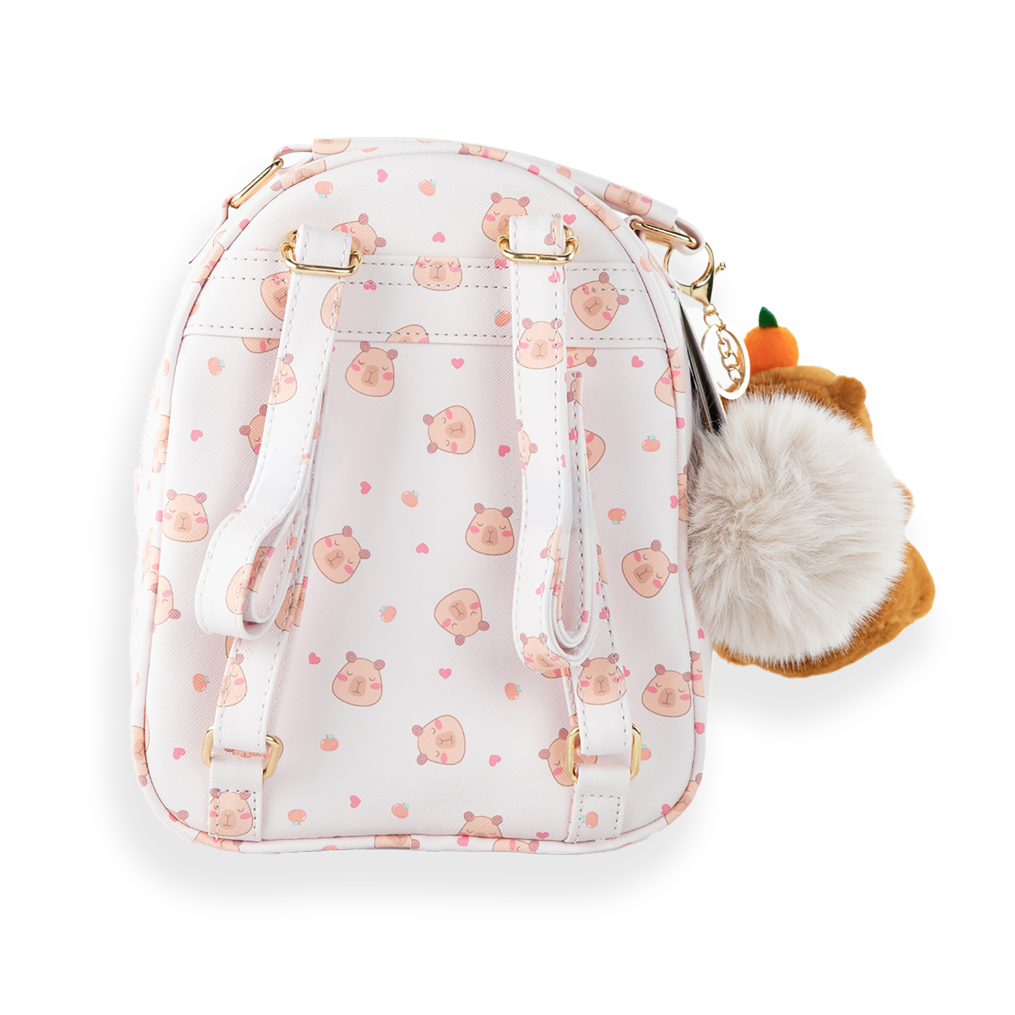 Orange Capybara Mini Backpack Set, Alternate, color, Orange Head Capybara/ Sand