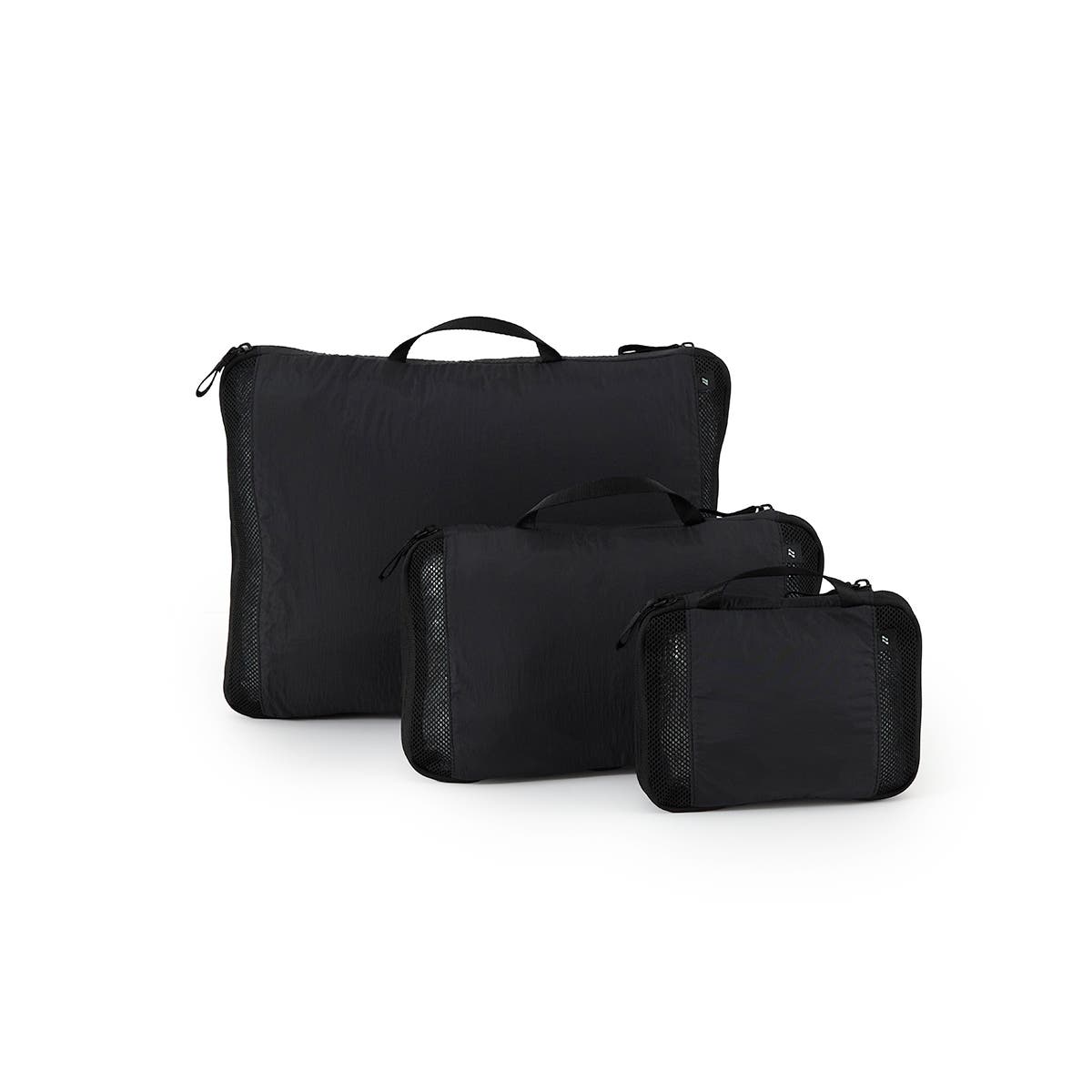 LOJEL ORDO 3-Piece Compression Packing Cubes for Space-Saving Travel, Alternate, color, Black