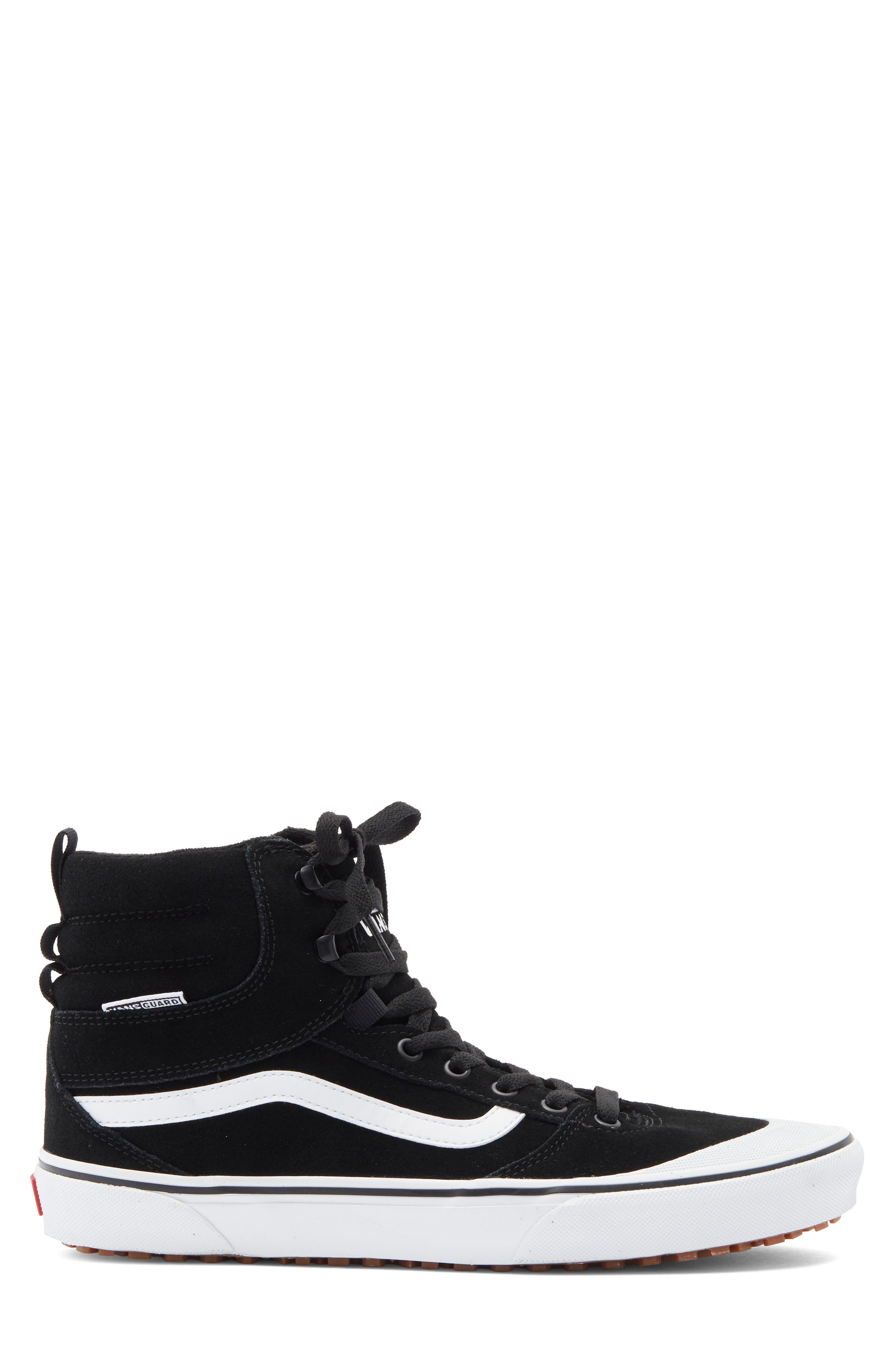 Vans Ashwood High Top Sneaker, Alternate, color, Suede Black/White