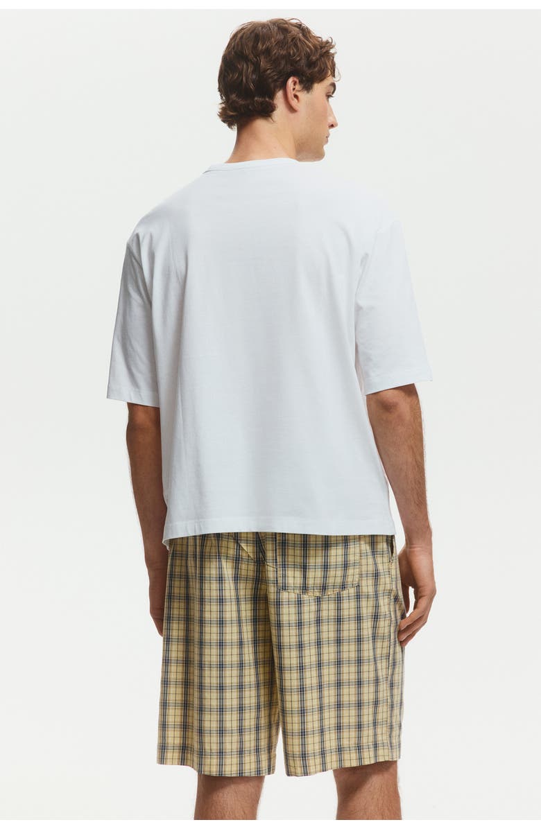 H&M 2-piece Cotton Loungewear Set, Alternate, color, Light Yellow/Checked