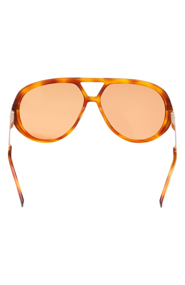 ABERCROMBIE & FITCH 60mm Pilot Sunglasses, Alternate, color, Blonde Havana / Brown