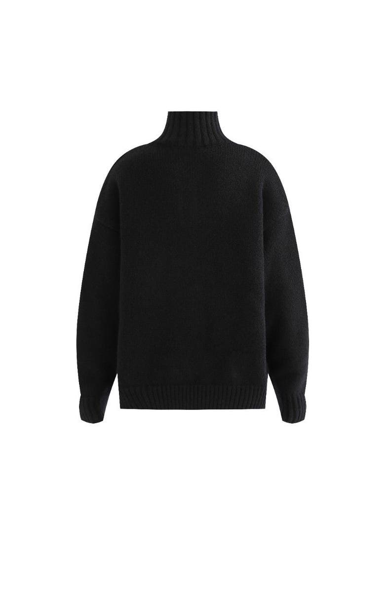 MOUSTACHE Button-Up Ribbed Sweater, Alternate, color, Black