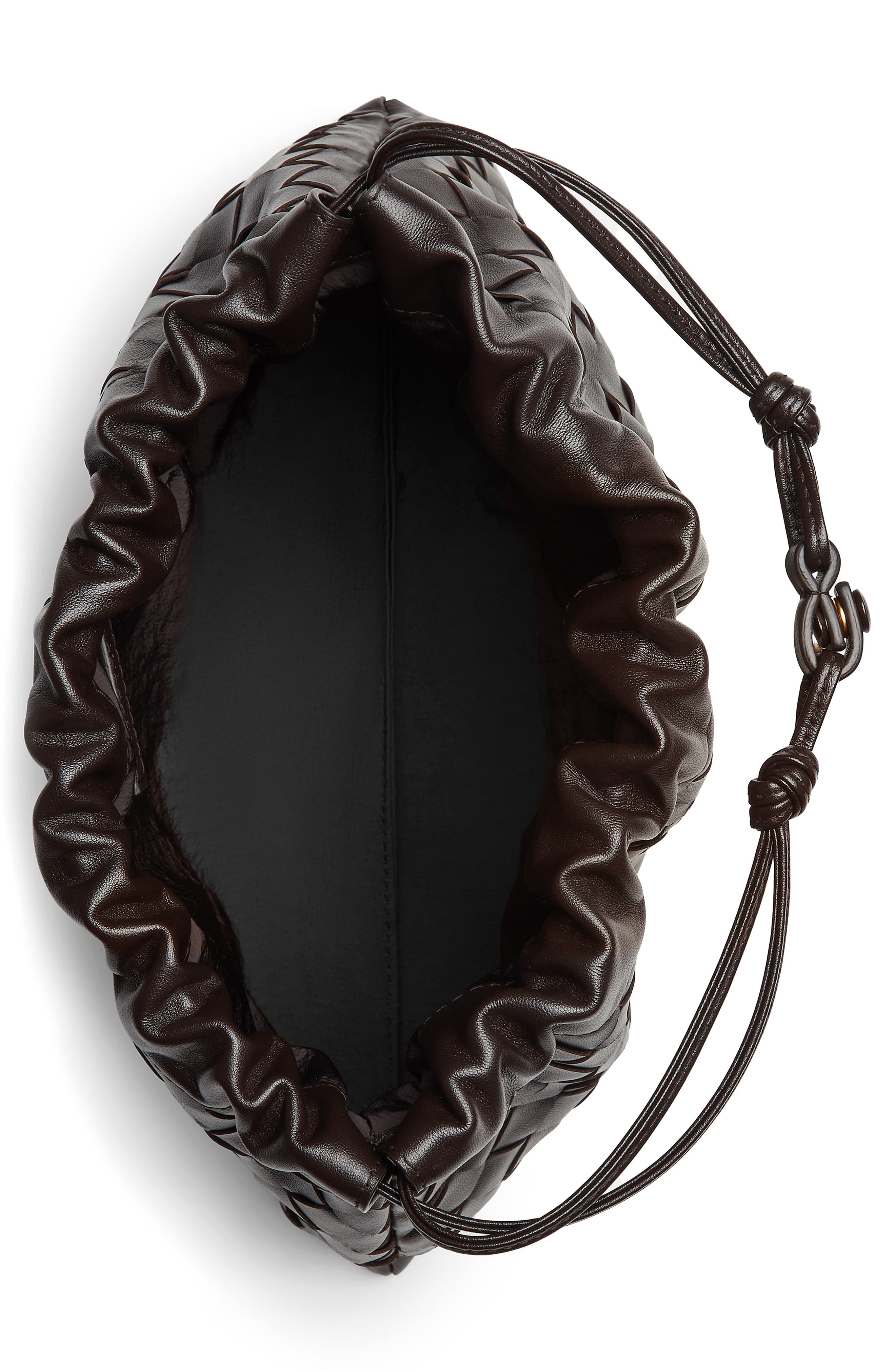 Bottega Veneta Medium Dustbag Intrecciato Leather Shoulder Bag, Alternate, color, 2132 Fondant-Gold