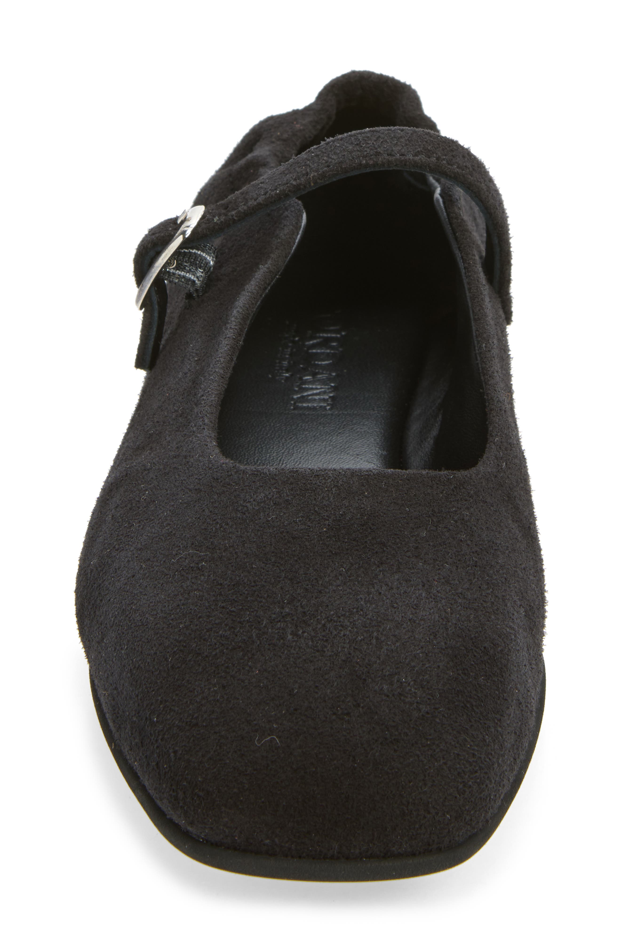 Millie Leather Mary Jane Flat, Alternate, color, BLACK SUEDE