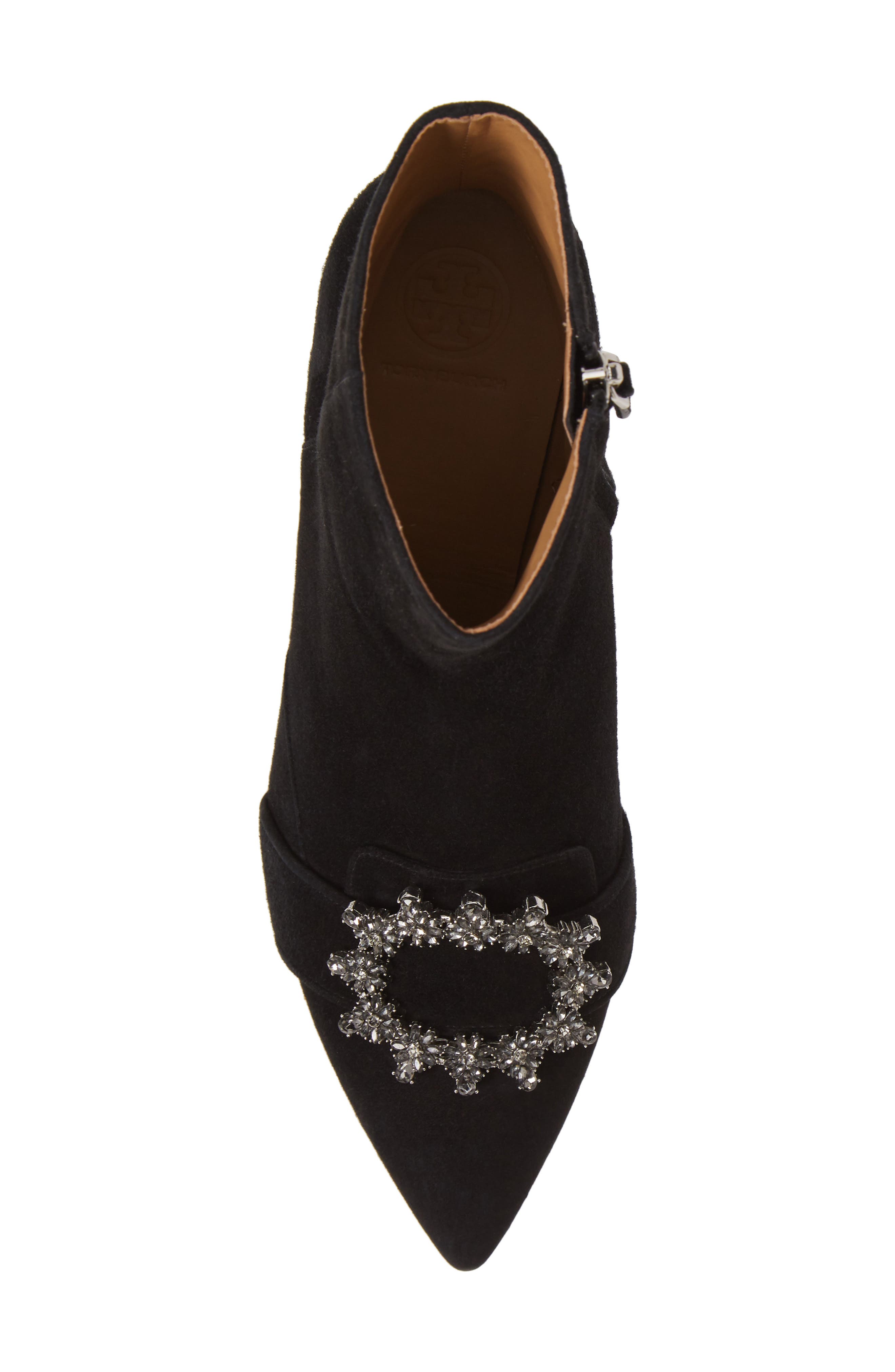 Tory Burch Crystal Buckle Bootie, Alternate, color, 