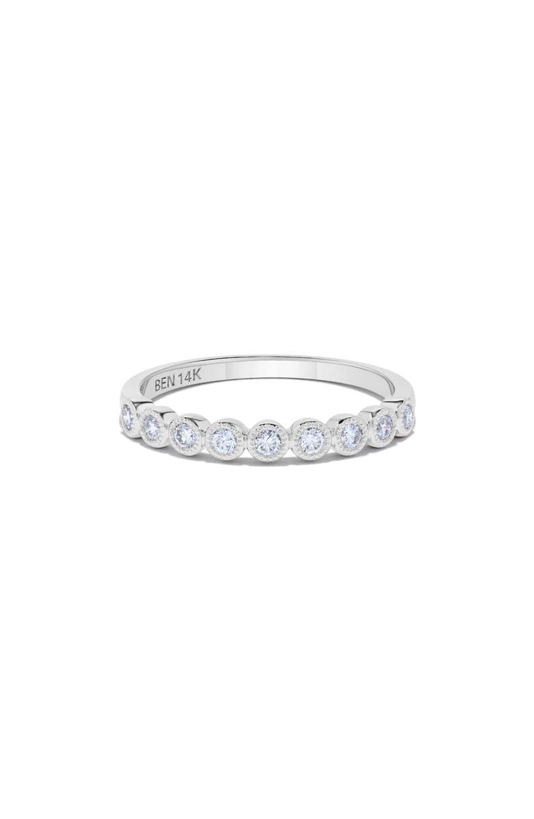H.J. Namdar Bezel Diamond Stacking Ring - 0.24ct., Main, color, White Gold
