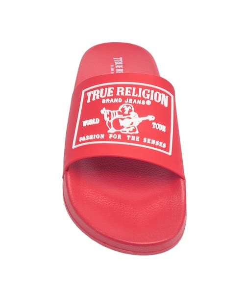True Religion Kendrick Logo Slide In Red