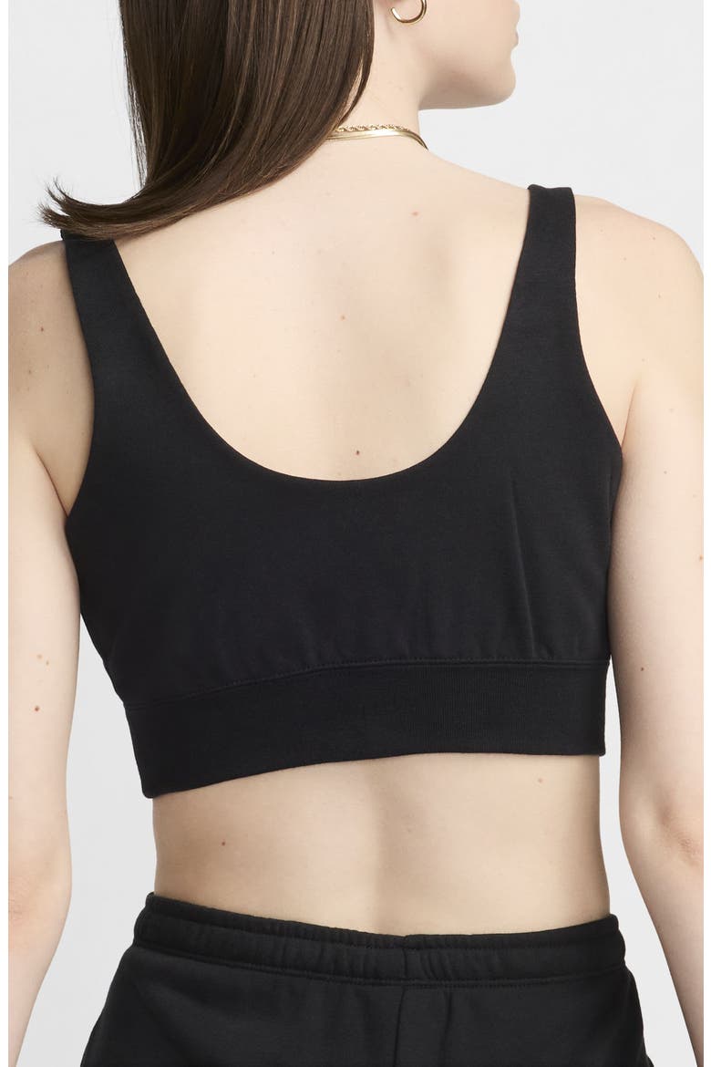 Sportswear Chill Terry Slim Crop Tank Top, Alternate, color, BLACK/SAIL