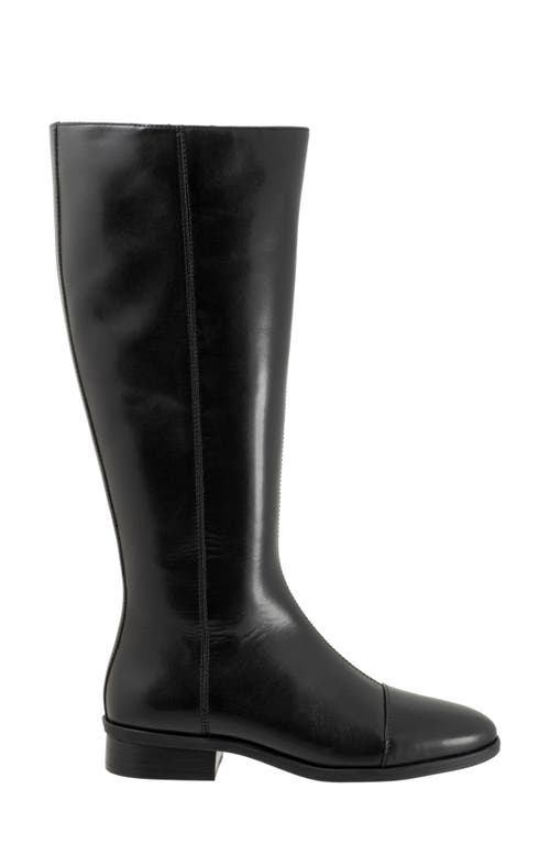 Trotters Alexis Cap Toe Knee High Boot In Black