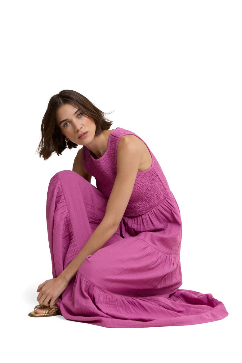 Charlie Cotton Gauze Maxi Dress, Alternate, color, PURPLE