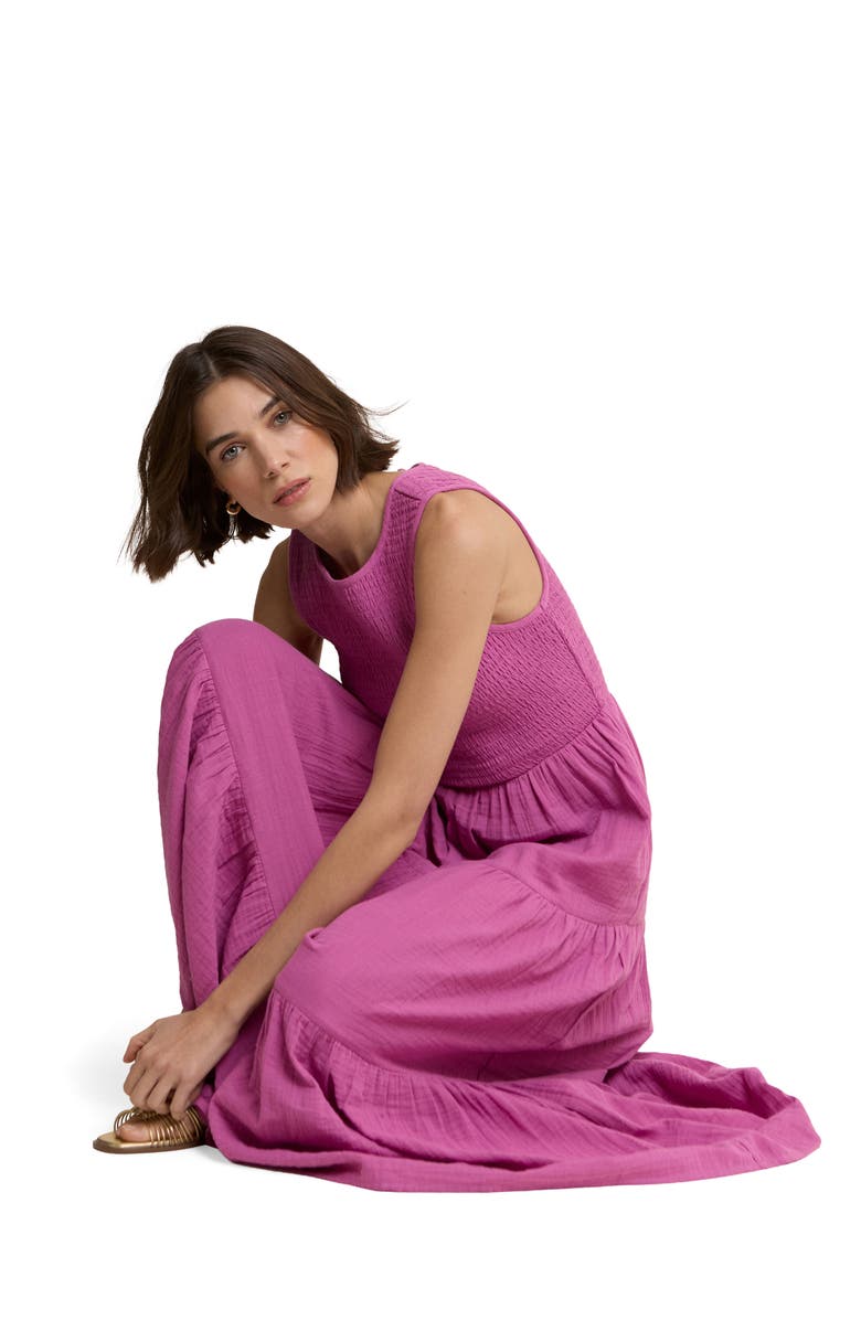 Nobody's Child Charlie Cotton Gauze Maxi Dress, Alternate, color, Purple
