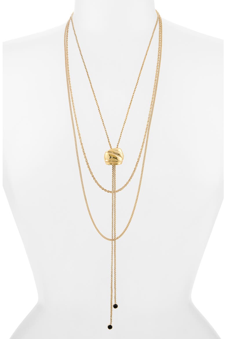 Sculpt Layered Statement Necklace, Alternate, color, VINTAGE GOLD
