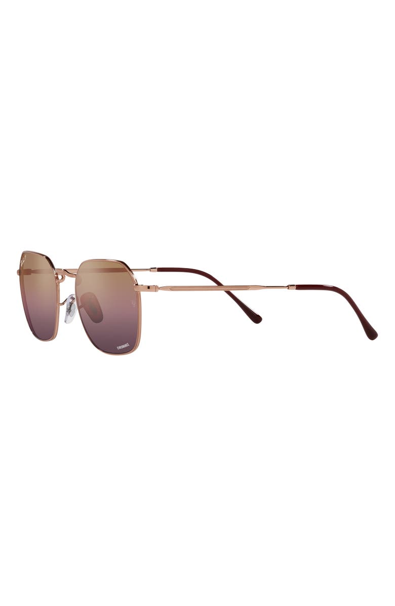 Ray-Ban Jim 53mm Polarized Irregular Sunglasses, Alternate, color, Rose Gold