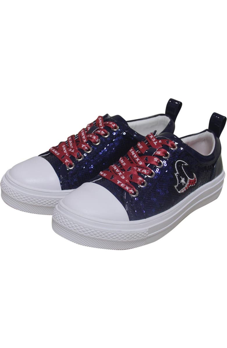 CUCE Women's Cuce Navy Houston Texans Team Sequin Sneakers, Main, color,