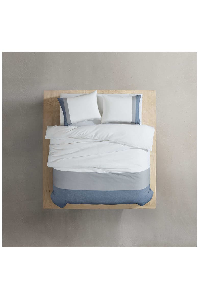Chambray Handkerchief Cotton Blend Comforter & Shams Set, Alternate, color, LIGHT / MEDIUM BLUE