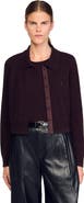 SANDRO Shirt-collar cardigan