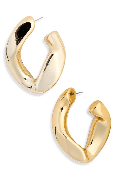 Chunky Abstract Hoop Earrings