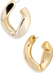 Tasha Chunky Abstract Hoop Earrings