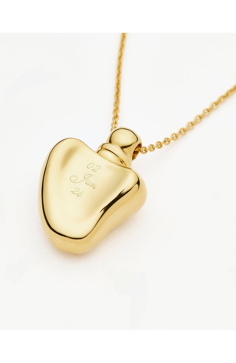 Missoma Message in a Bottle Heart Pendant Necklace, Alternate, color, Gold
