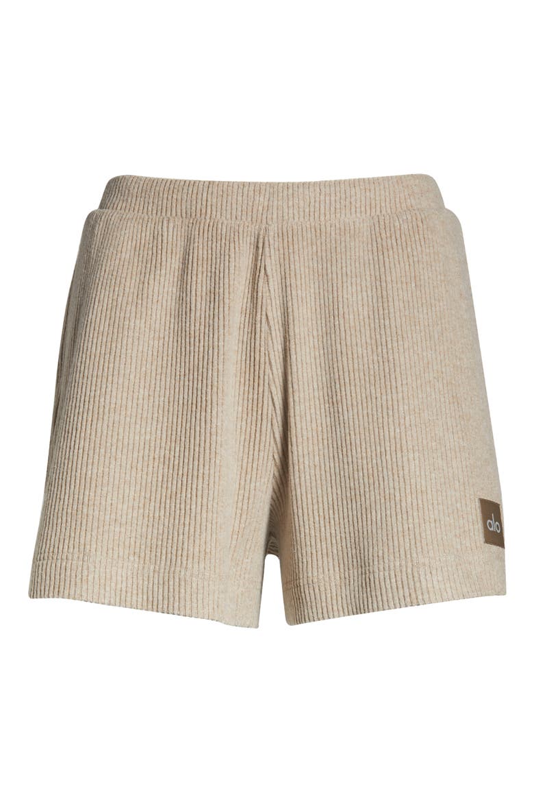 Muse Ribbed Shorts, Alternate, color, GRAVEL HEATHER