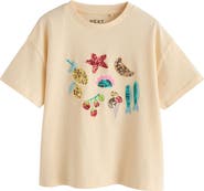 NEXT Kids' Sequin Embellished Seaside T-Shirt