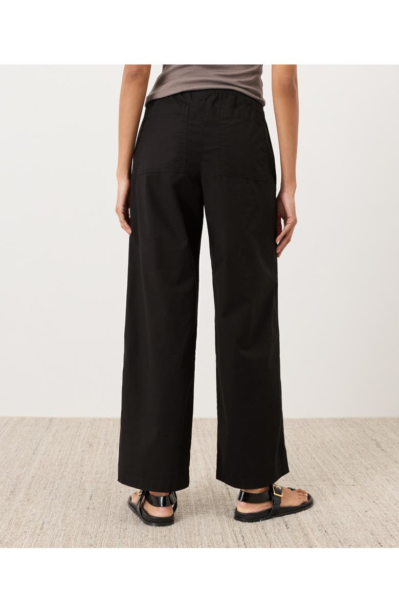 Pact Organic Cotton Stretch Poplin Wide Leg Pant, Alternate, color, Black