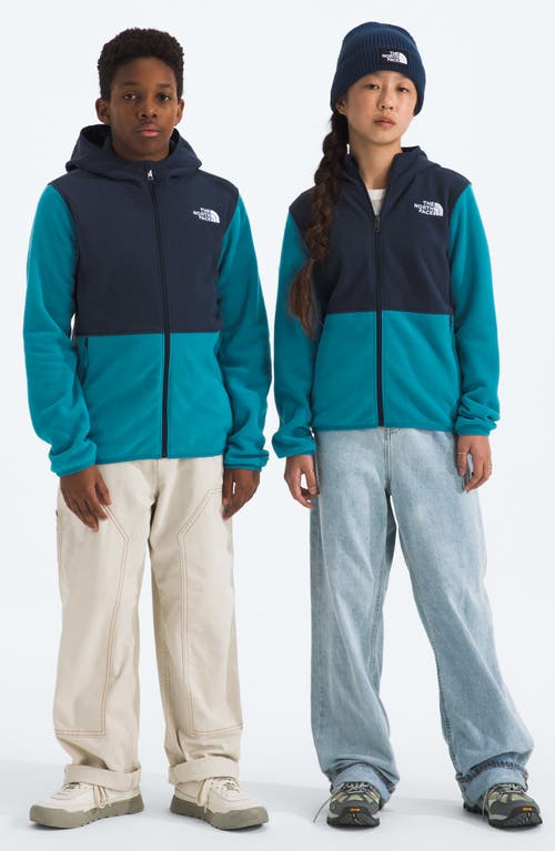 The North Face Kids' Glacier Polar Fleece Zip-up Hoodie In Blue