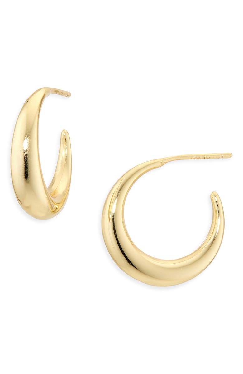 ARGENTO VIVO Tapered Hoop Earrings, Main, color, Gold