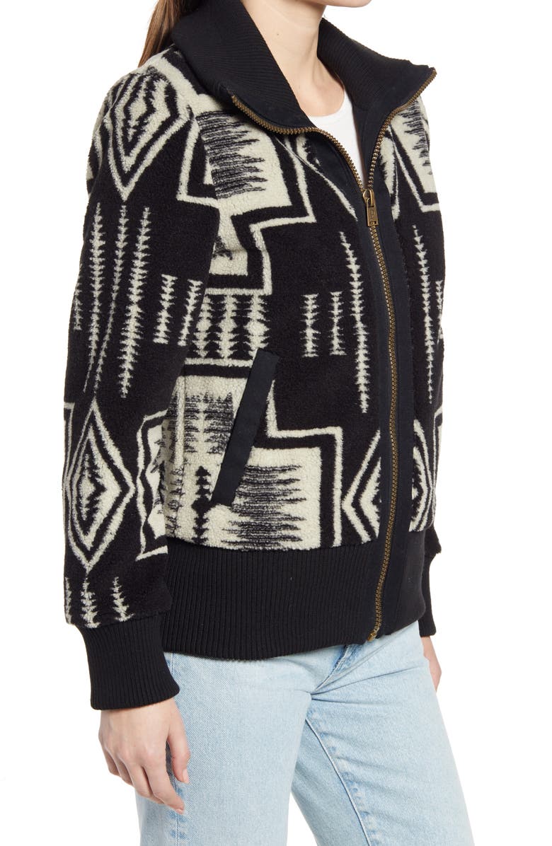 Pendleton Women's Foxglove Print Zip Jacket, Alternate, color,