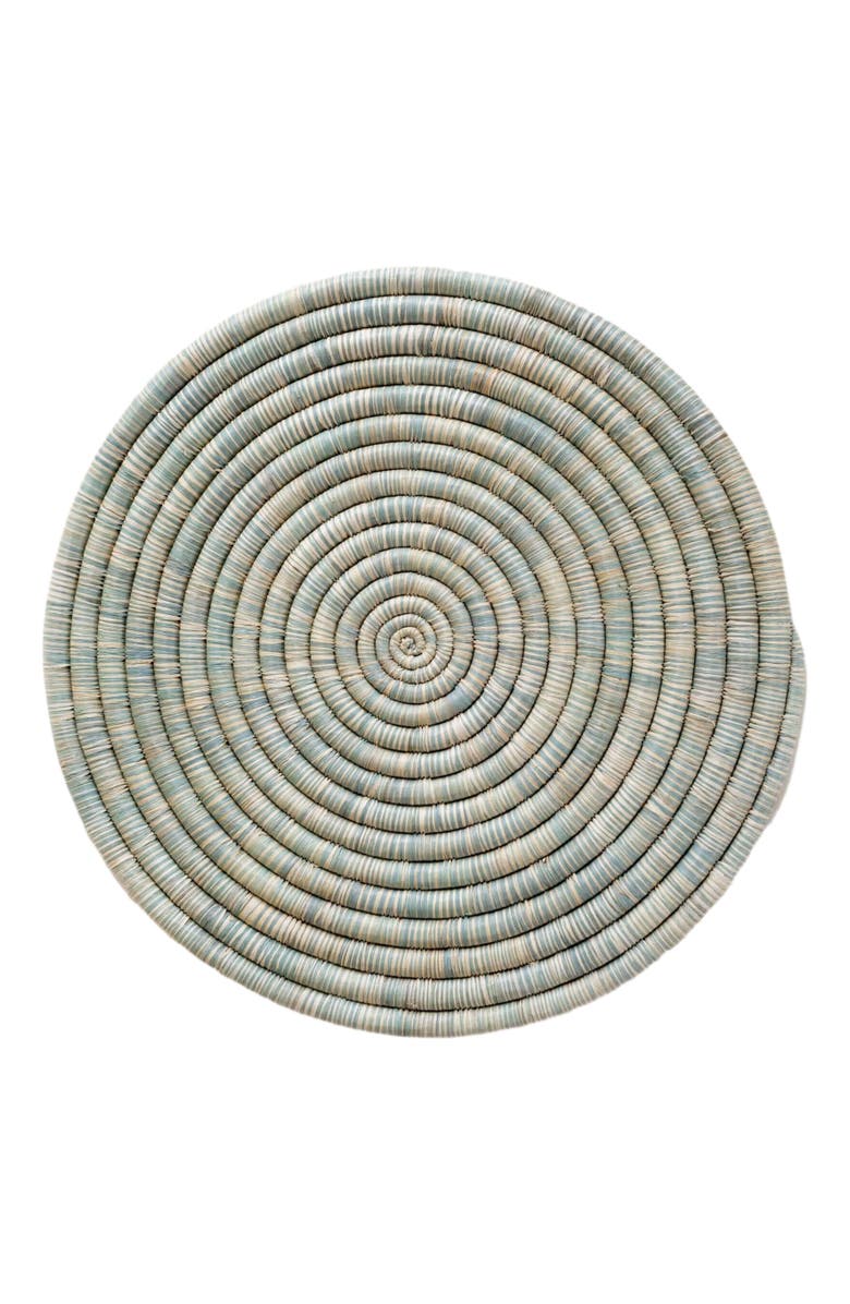 indego africa Mixed Raffia Platter, Main, color, Sage & Natural