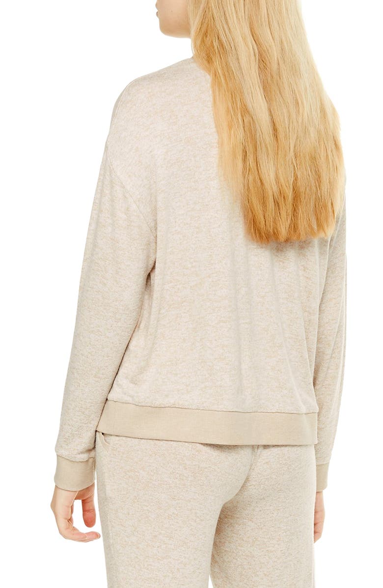 Topshop Supersoft Sweatshirt, Alternate, color,