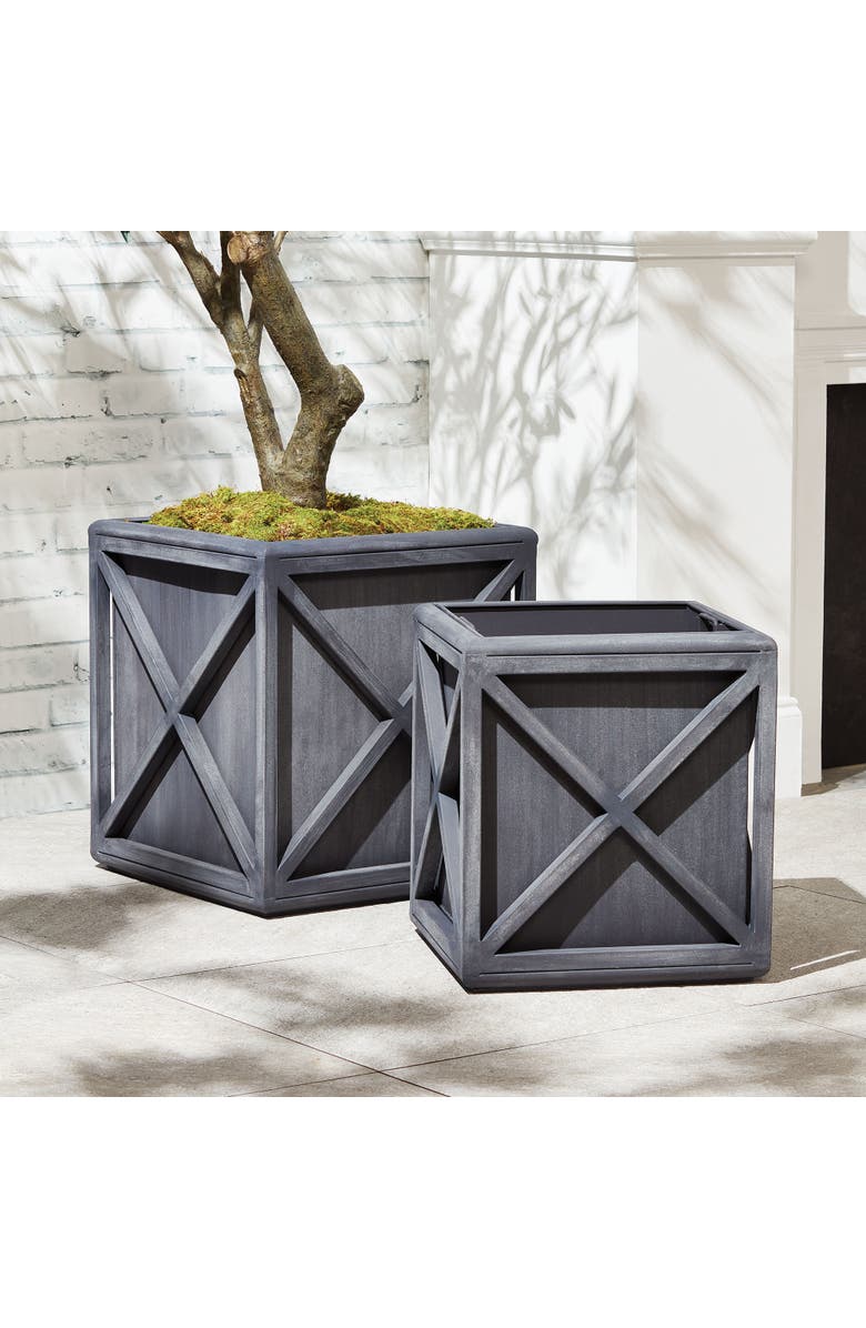 Napa Home & Garden Terrazza Outdoor Planter, Alternate, color, Black