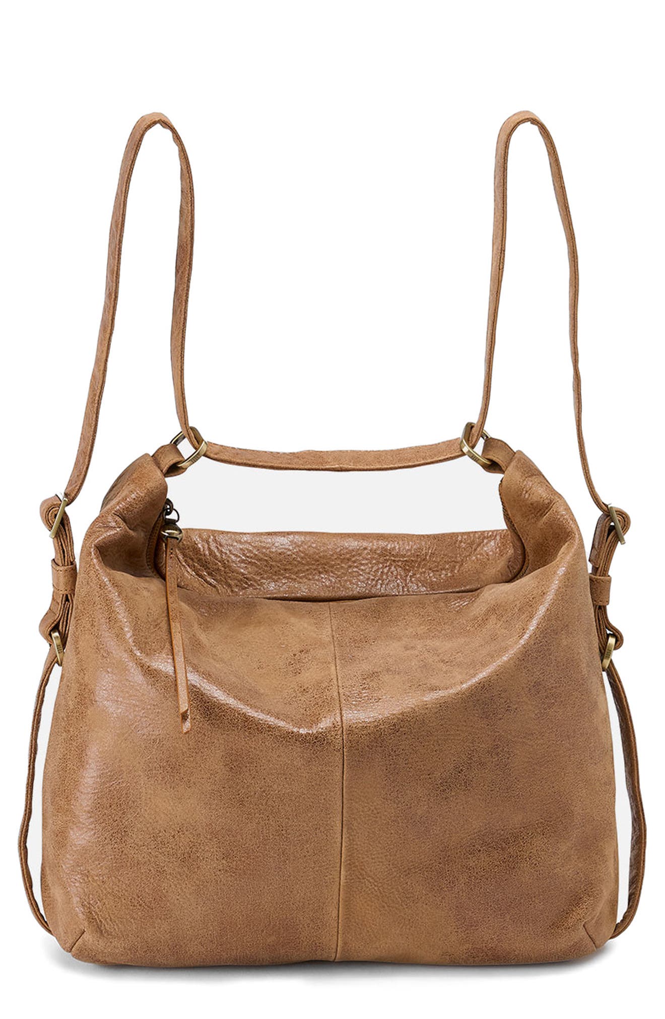 HOBO Emily Convertible Leather Backpack, Main, color, 