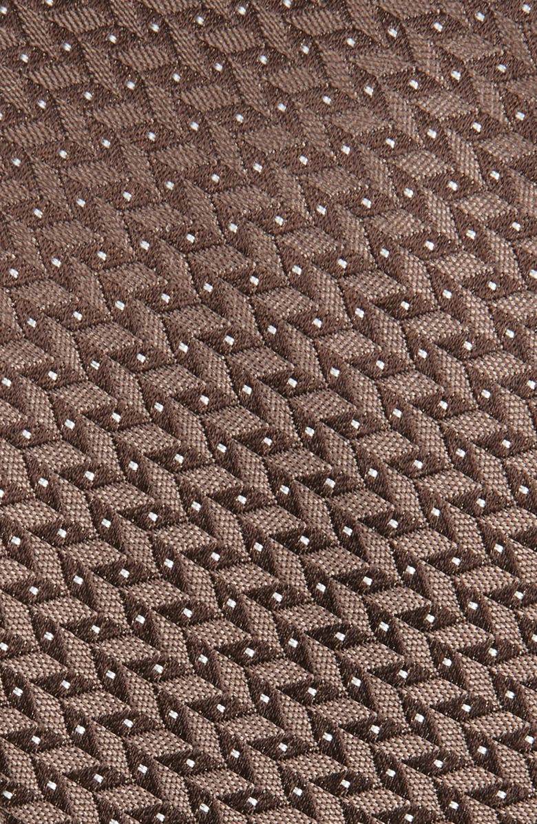 Nordstrom Walden Geo Jacquard Solid Silk Tie, Alternate, color, Taupe