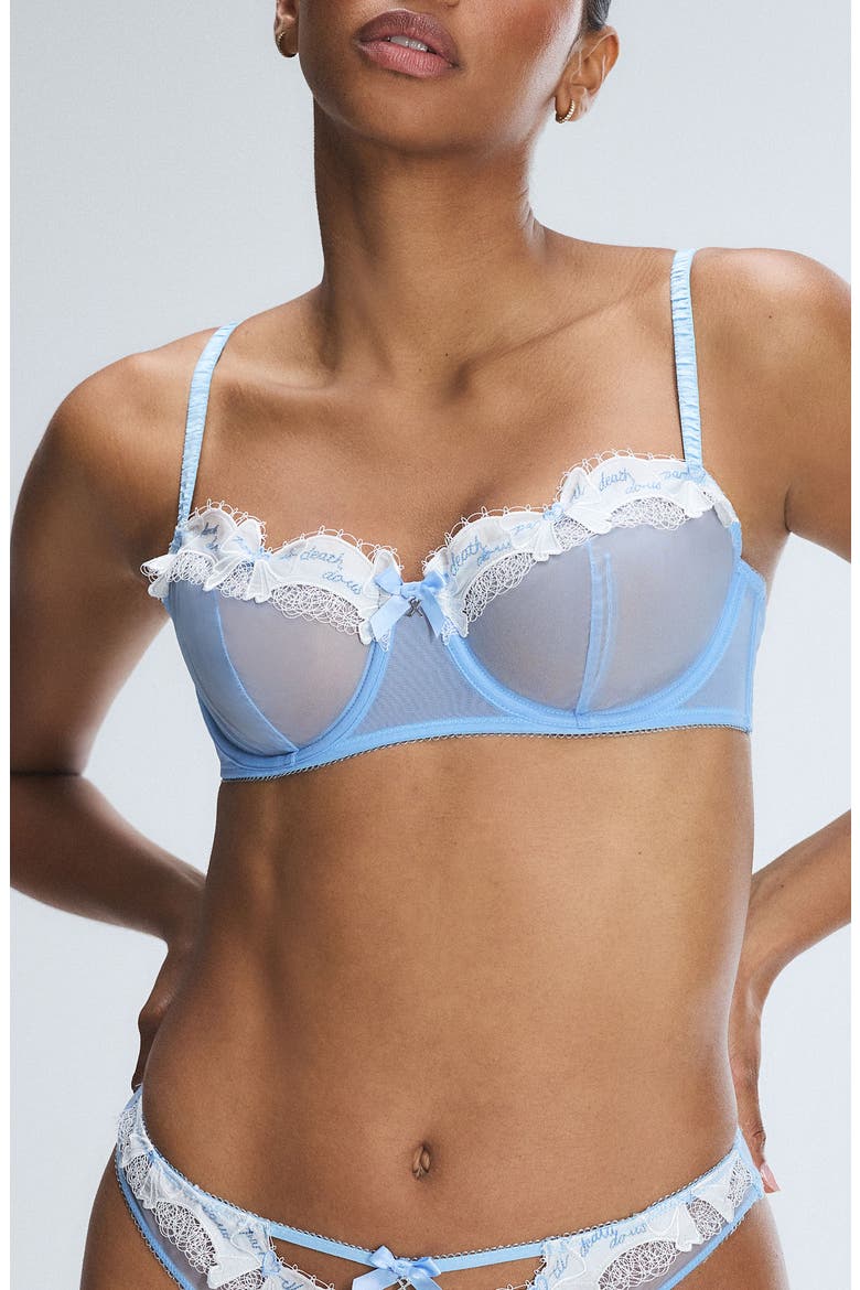 Take a Vow Unlined Balconette Bra, Main, color, ENDLESS BLUE