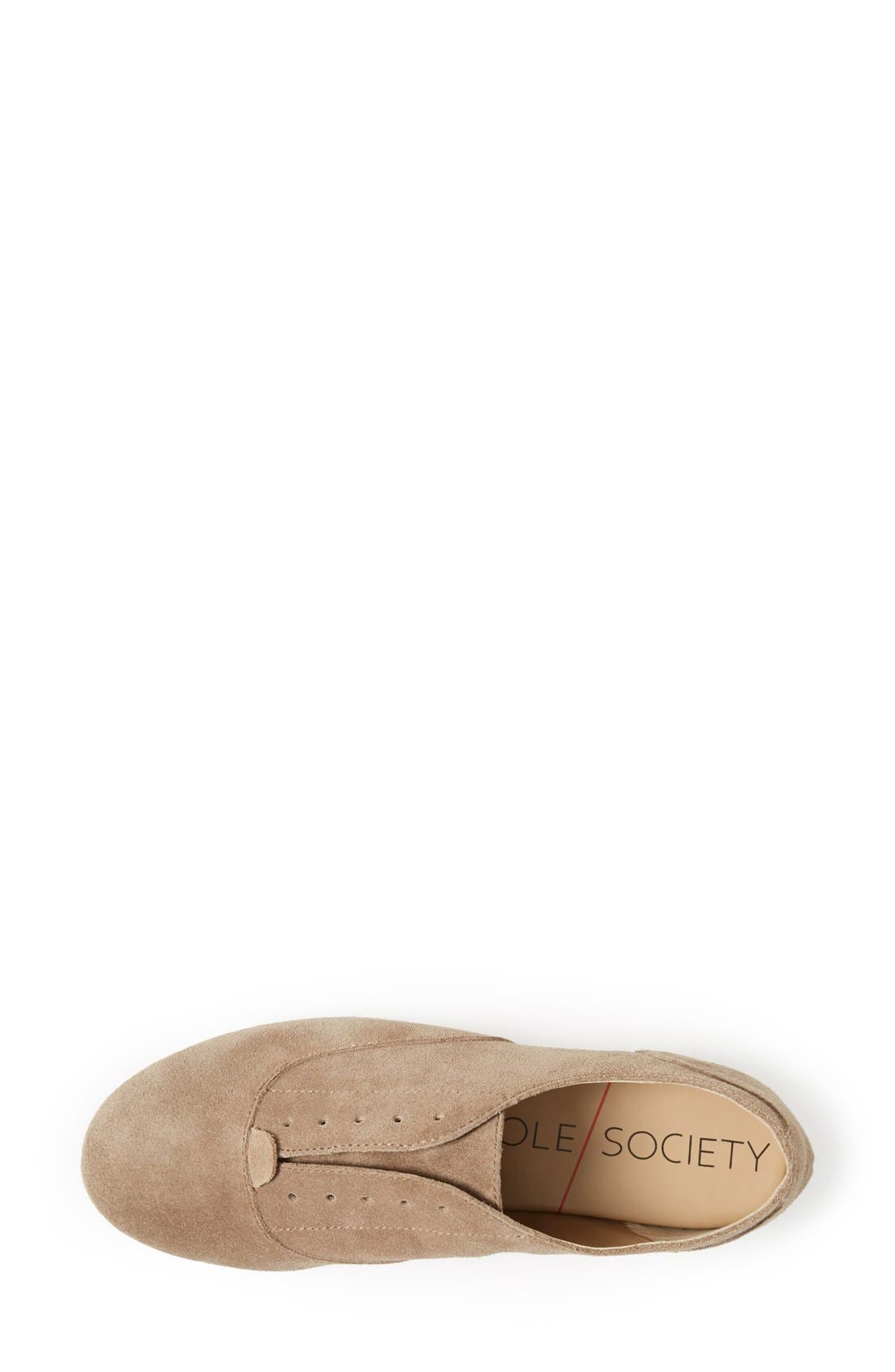 'Elena' Suede Oxford, Alternate, color, TAUPE