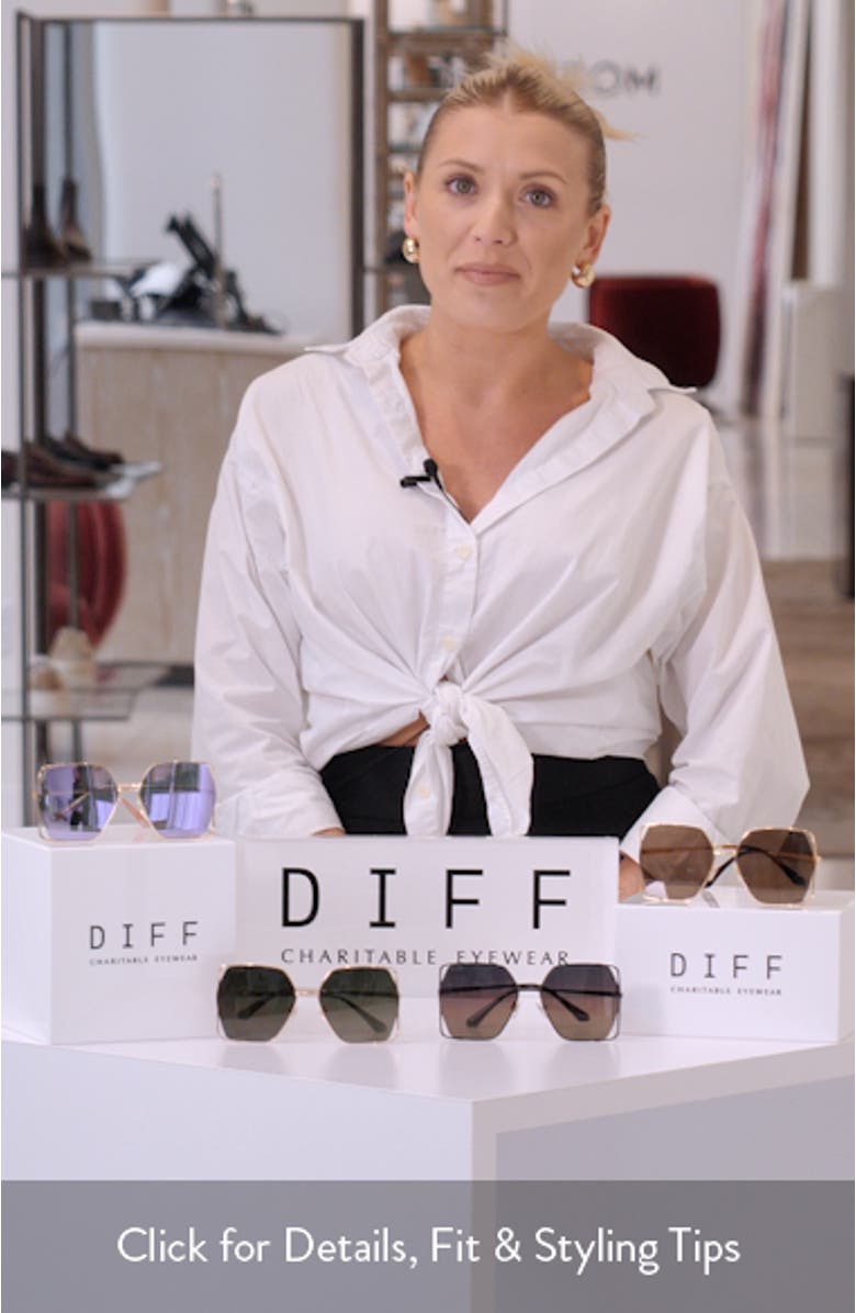 Donna IV 61mm Gradient Polarized Square Sunglasses, sales video thumbnail