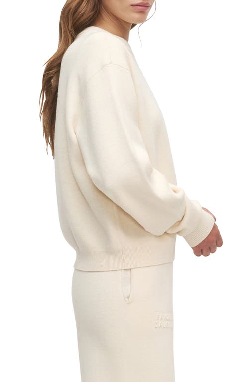 Favorite Daughter Fatigue Sisters Cotton & Cashmere Sweatshirt In White