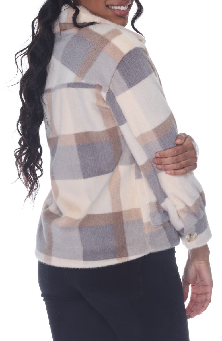 RAIN AND ROSE Plaid Wool Blend Jacket, Alternate, color, Beige/ Grey Multi