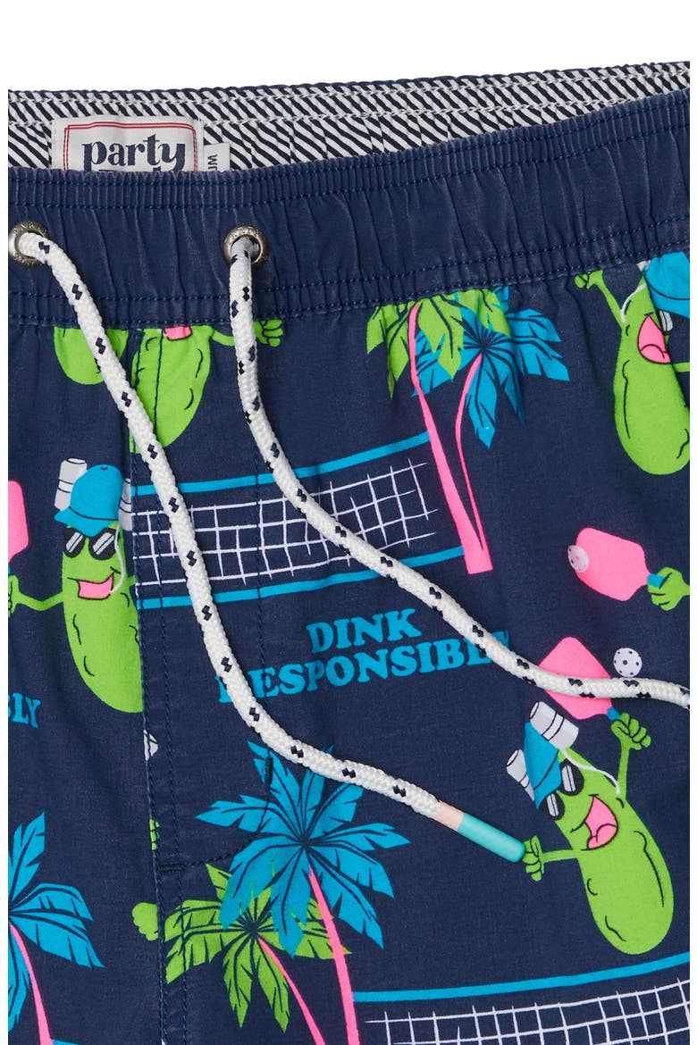 Dink Responsibly Swim Trunks, Alternate, color, NAVY BLUE