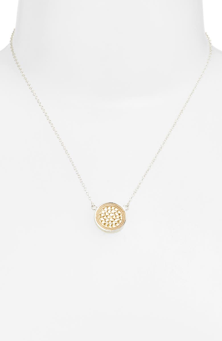 Anna Beck Classic Reversible Disc Pendant Necklace, Alternate, color,