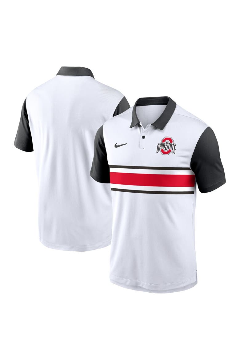 Men's Nike White Ohio State Buckeyes Primetime Campus Vapor Performance Polo, Main, color, White