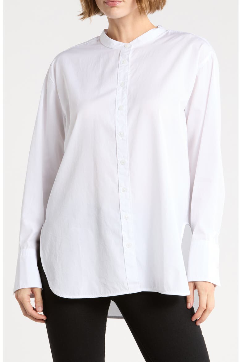Supima Cotton Poplin Tunic, Main, color, CLASSIC WHITE